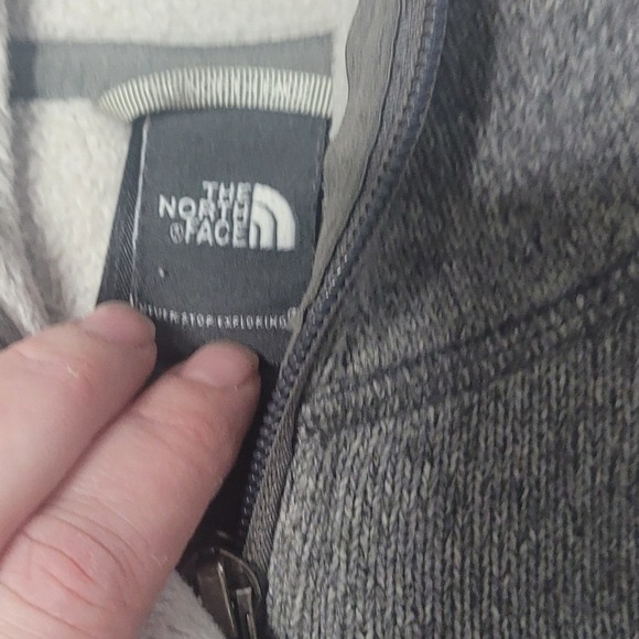 The North Face Gray Fleece Lined Hooded Jacket Womens XS - Picture 3 of 13